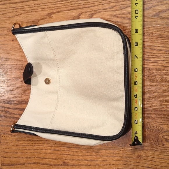 Ah-dorned Classic Canvas Messenger Bag With Black Trim And Gold Accents - Picture 11 of 12